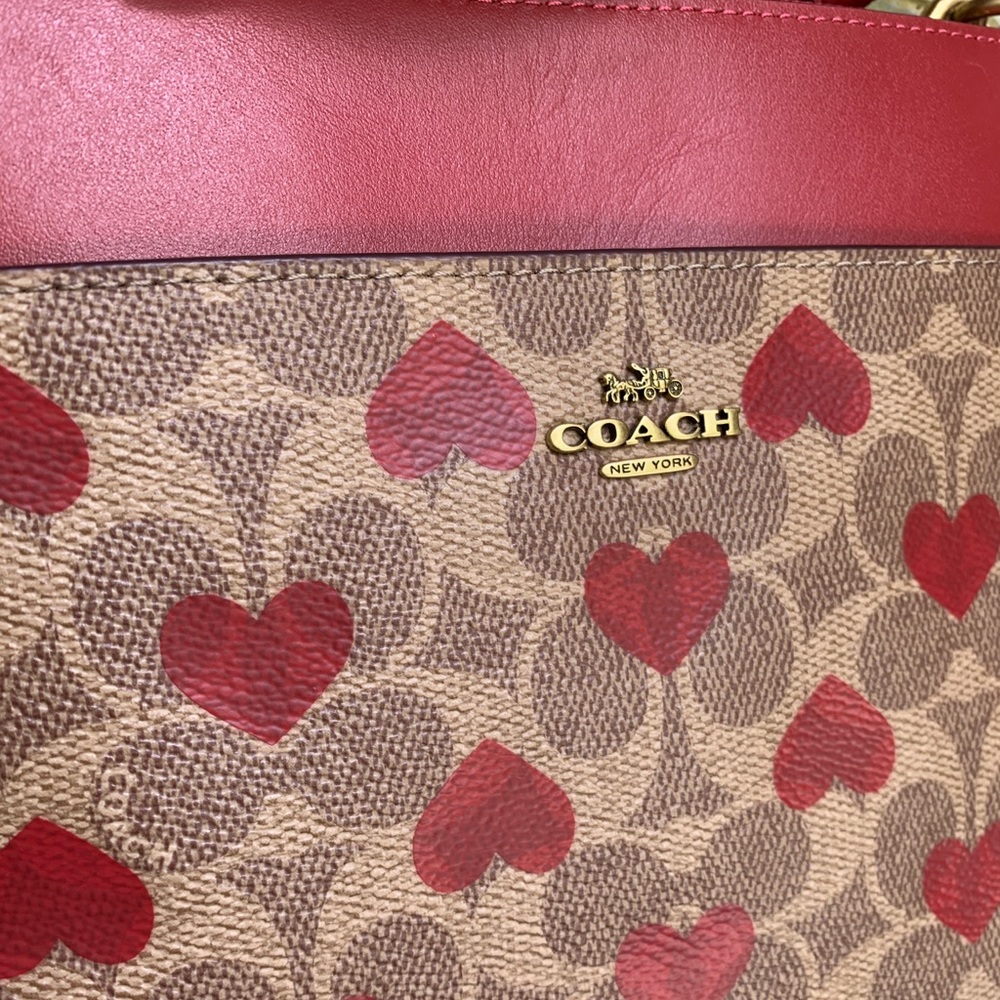 Authentic coach 1941 Coated Signature Canvas/refined calf leather top zip Crosby - Picture 2 of 14